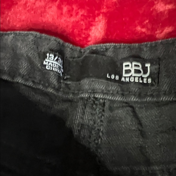 BBJ Los Angeles Charcoal Frayed Jean Shorts - Picture 2 of 11